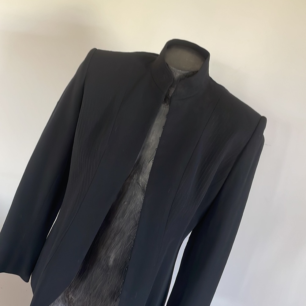 Pin-Striped Black Jacket-Designer